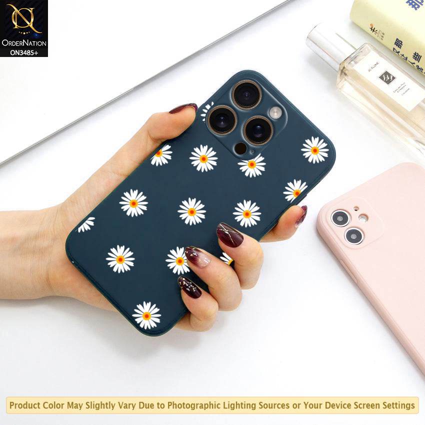 iPhone 16 Pro Max Cover - ONation Daisy Series - HQ Liquid Silicone Elegant Colors Camera Protection Soft Case - Futurestore.pk