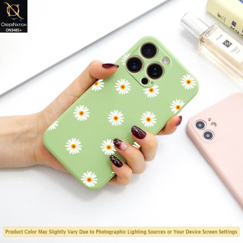 iPhone 16 Pro Max Cover - ONation Daisy Series - HQ Liquid Silicone Elegant Colors Camera Protection Soft Case - Futurestore.pk