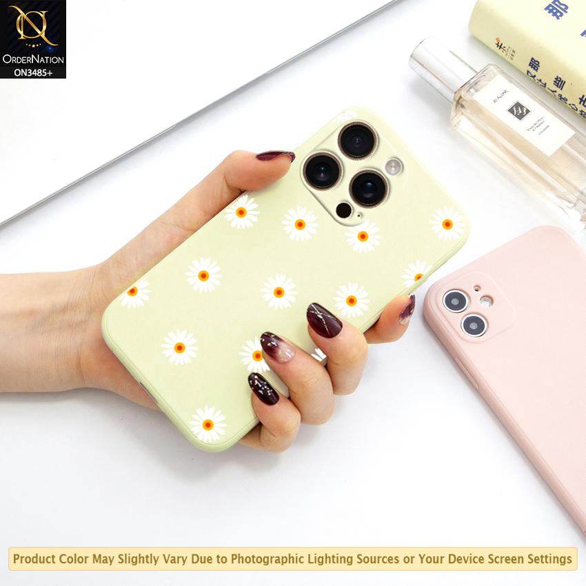 iPhone 16 Pro Max Cover - ONation Daisy Series - HQ Liquid Silicone Elegant Colors Camera Protection Soft Case - Futurestore.pk