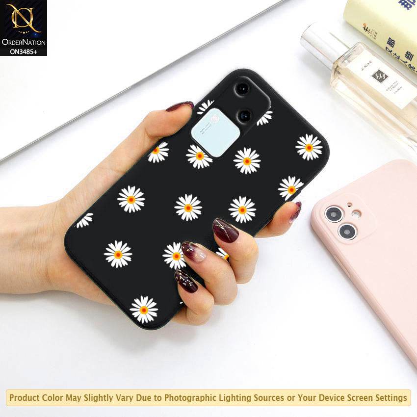 Vivo V30 Cover - ONation Daisy Series - HQ Liquid Silicone Elegant Colors Camera Protection Soft Case (Fast Delivery)(F) - Futurestore.pk