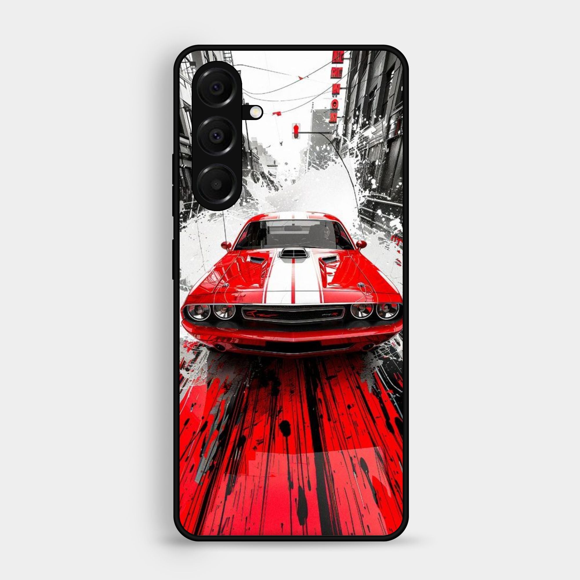 Samsung Samsung Galaxy A05s Red Muscle Car Thrill Premium Metal Printed soft Bumper shock Proof Case