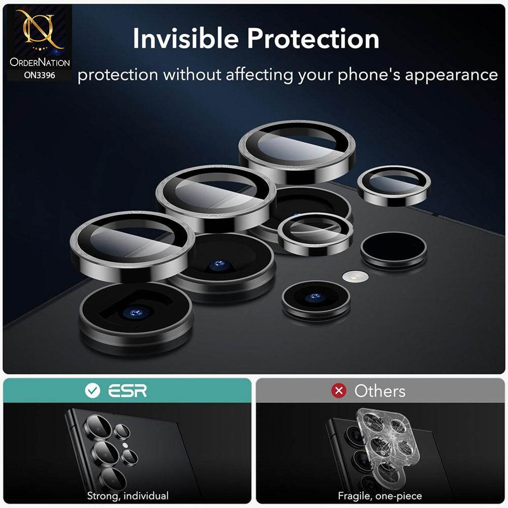 Samsung Galaxy S24 Ultra Camera Protector - Titanium Gray - Metal Ring Camera Glass Protector - Futurestore.pk