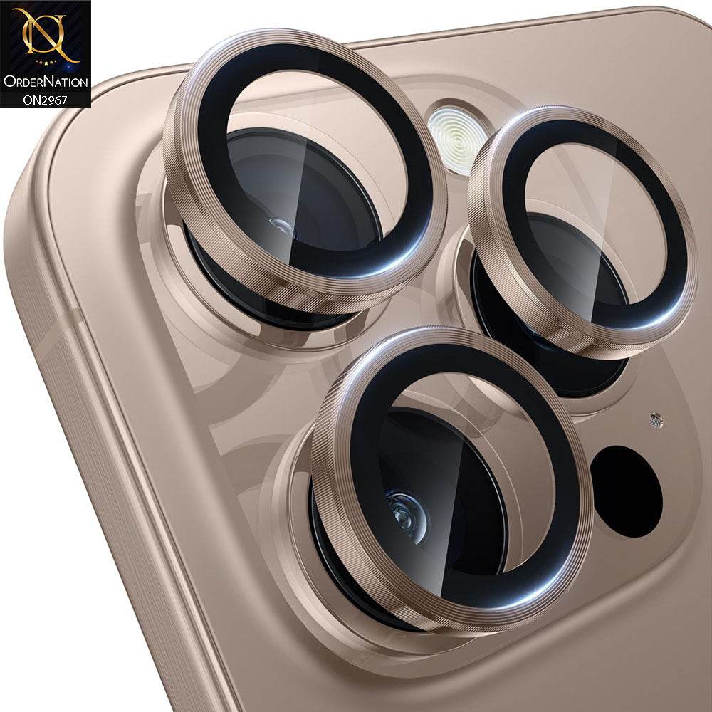 iPhone 16 Pro Max Protector - Metal Ring Camera Glass Protector - Futurestore.pk