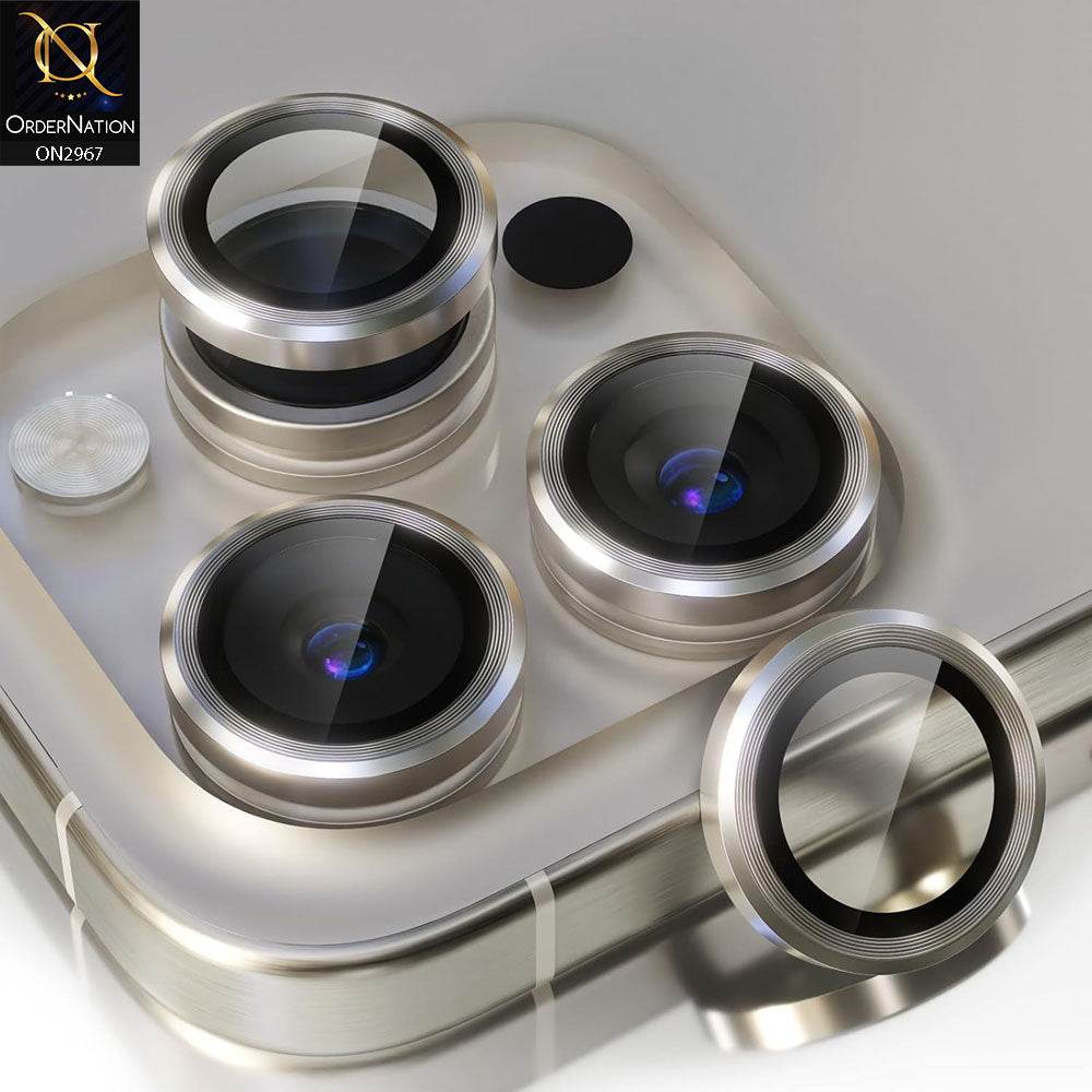 iPhone 16 Pro Max Protector - Metal Ring Camera Glass Protector - Futurestore.pk