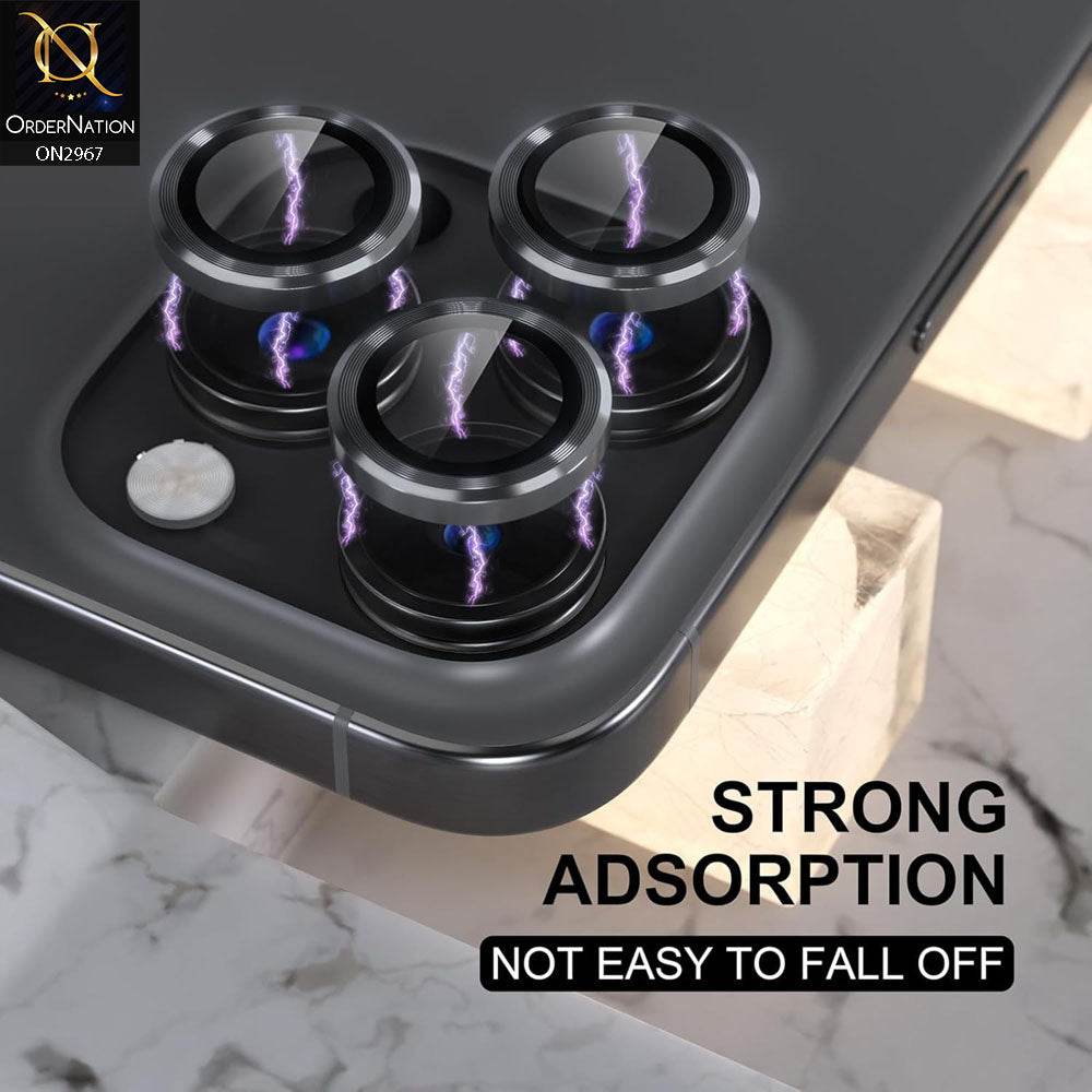 iPhone 16 Pro Max Protector - Metal Ring Camera Glass Protector - Futurestore.pk