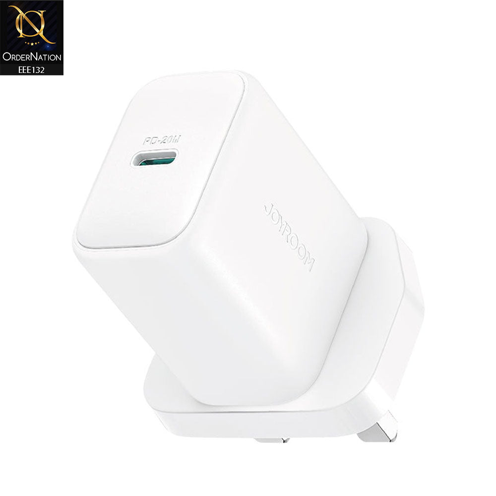 JOYROOM JR-TCF20 PD20W Type-C Fast Charger UK - White