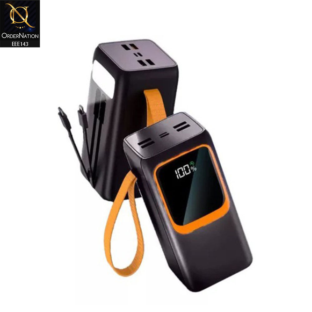 Aspor A350 50000mAh Fast Charging with Built-in Flashlight Power Bank - Black