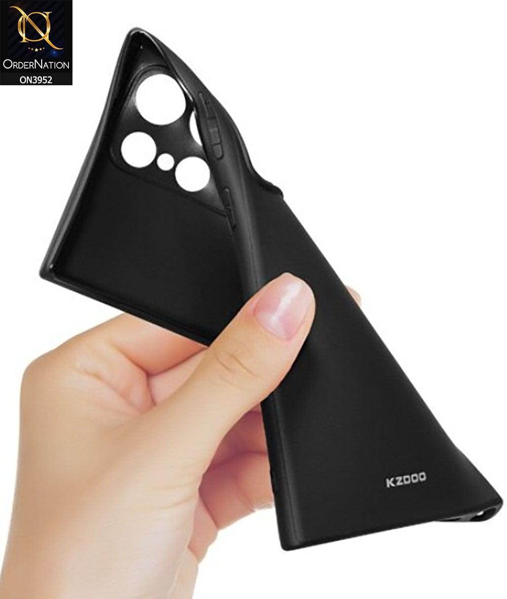 Samsung Galaxy S25 Ultra Cover - Black - KZ-DOO Q-Series Ultra Slim High Quality Soft Silicone Camera Protection Case