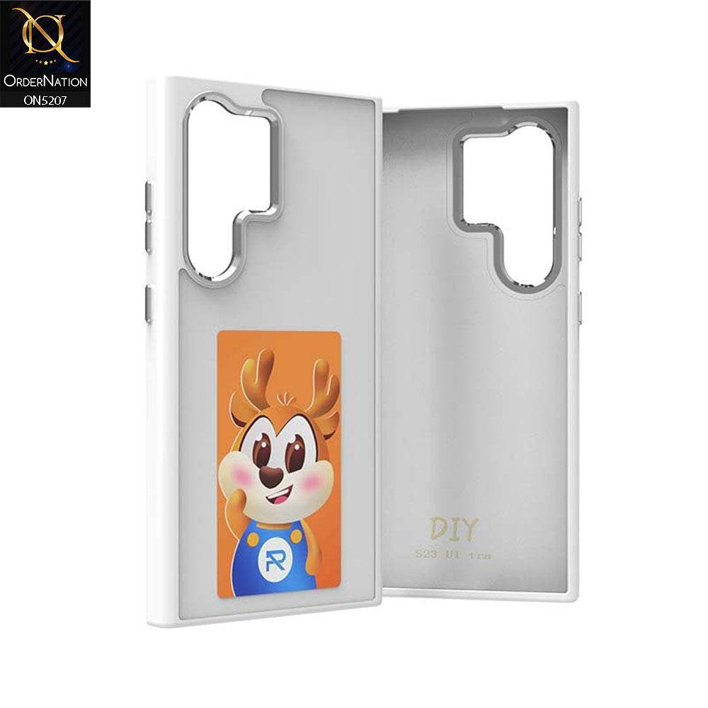 Samsung Galaxy S24 Ultra Cover - White - New Tecnology Four-Color E-ink Screen NFC DIY Phone Case - Futurestore.pk