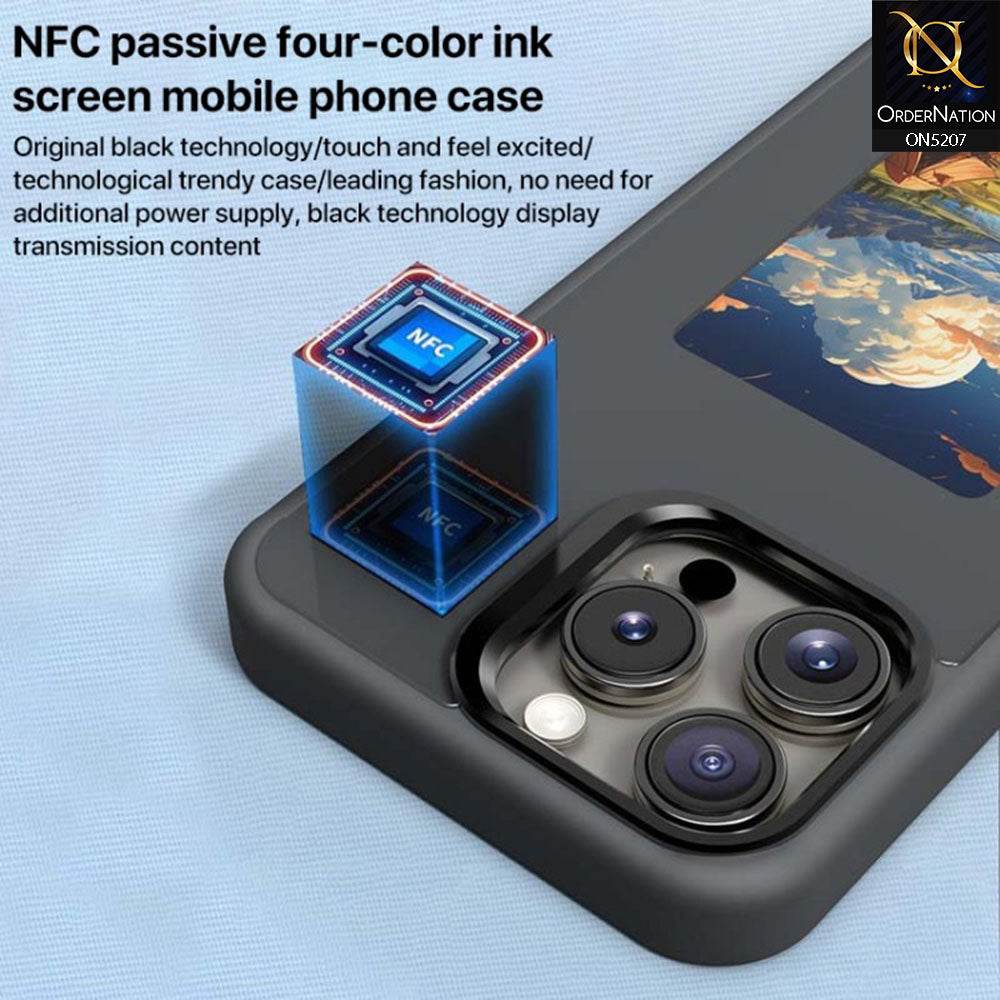 Samsung Galaxy S24 Ultra Cover - Black - New Tecnology Four-Color E-ink Screen NFC DIY Phone Case - Futurestore.pk