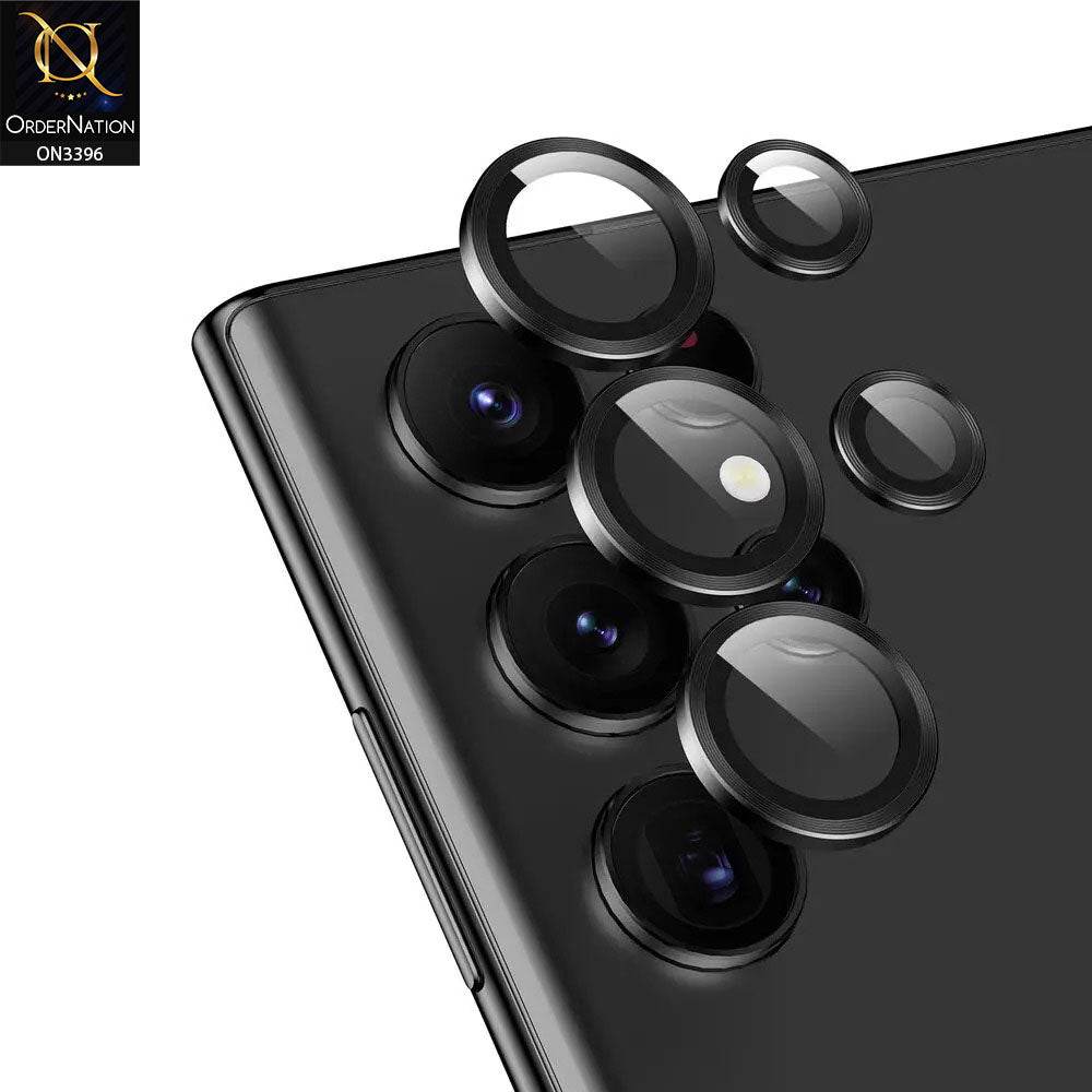 Samsung Galaxy S24 Ultra Camera Protector - Black - Metal Ring Camera Glass Protector - Futurestore.pk