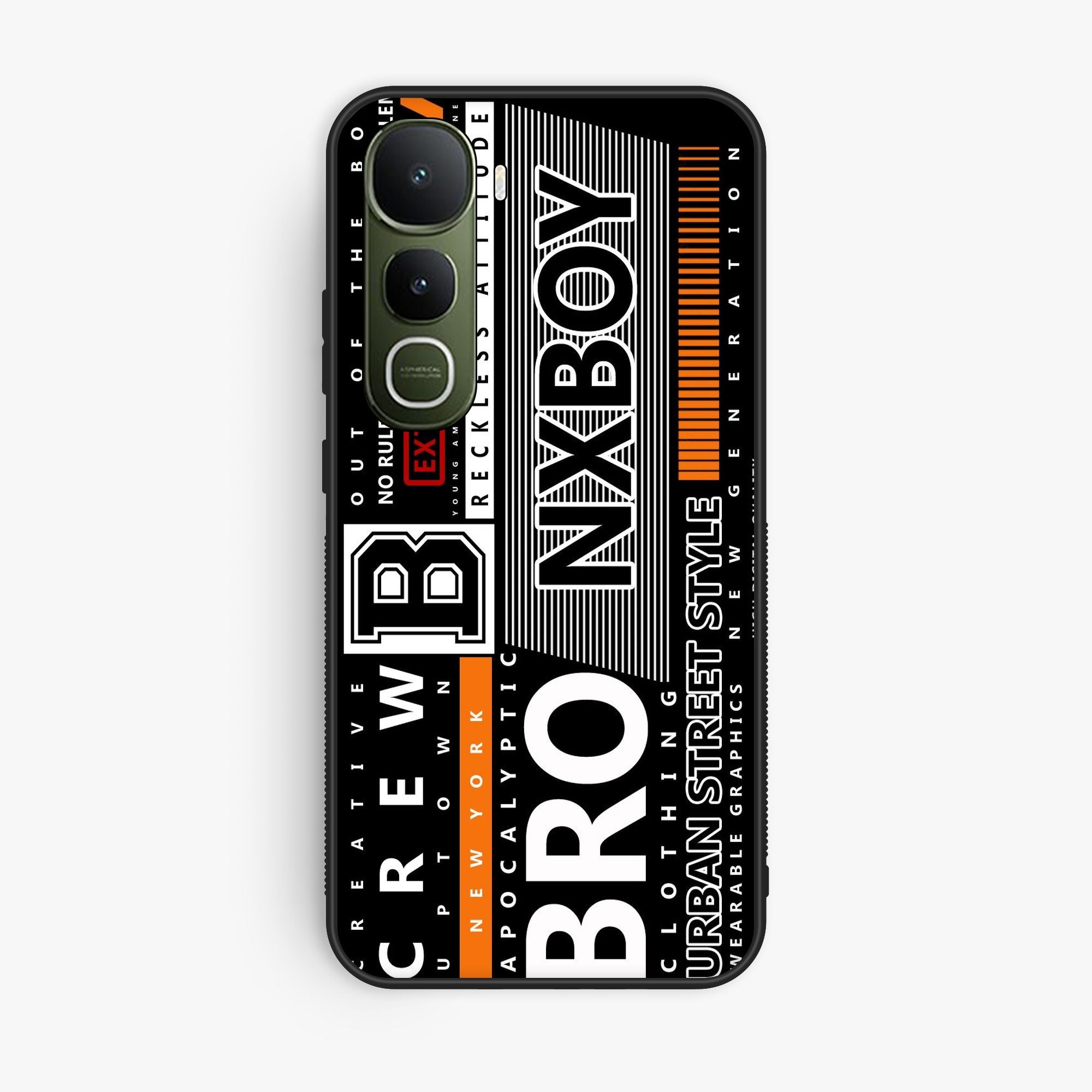 Vivo Y400 - A Black And White Logo - Premium Glossy Phone Case