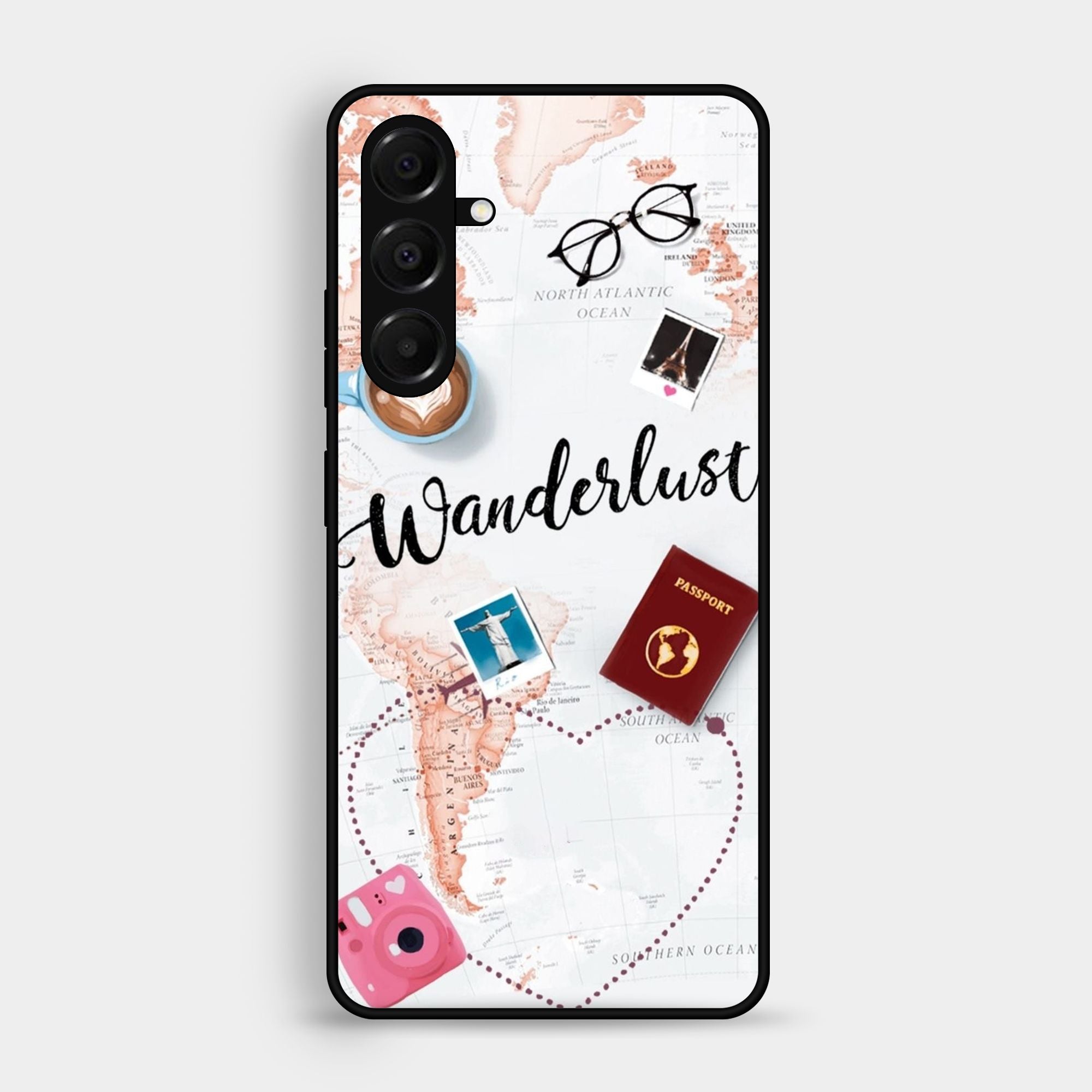 Samsung Samsung Galaxy A05s World Journey Premium Metal Printed soft Bumper shock Proof Case