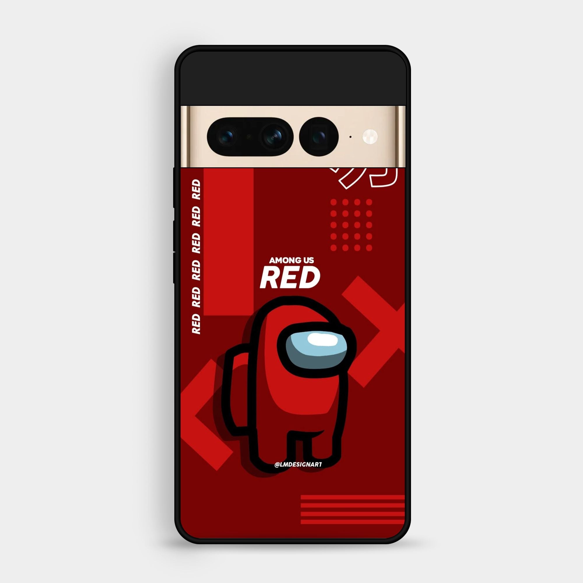 Google Pixel 7 Pro - A Red Robot With Background - Premium Glossy Phone Case