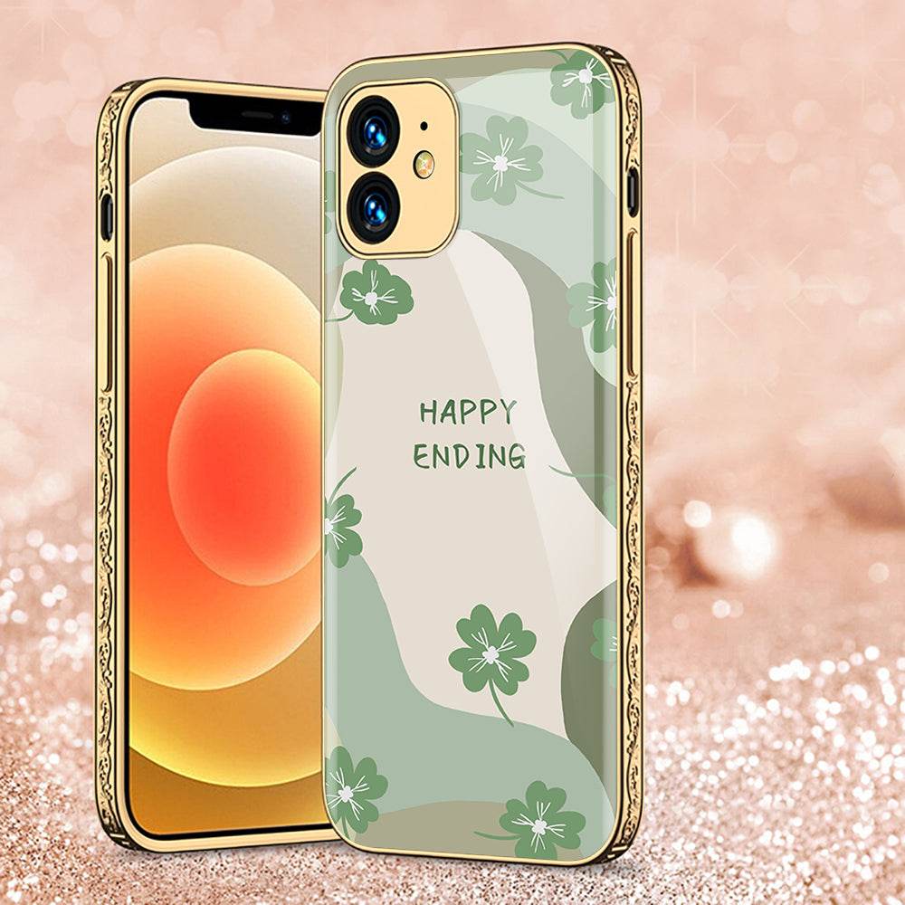 iPhone 11 Cover - Happy Series - Premium Electroplated Shutterproof Case Soft Silicon Borders Case Design2