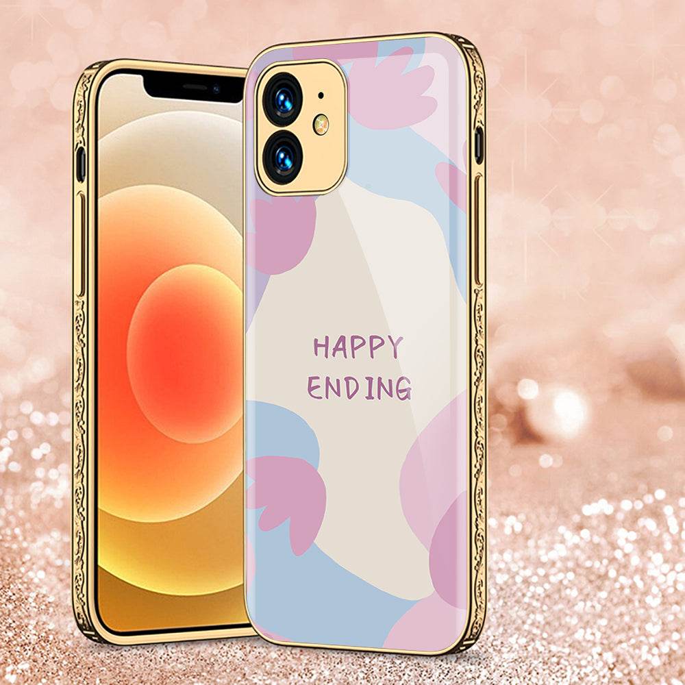 iPhone 11 Cover - Happy Series - Premium Electroplated Shutterproof Case Soft Silicon Borders Case Design3