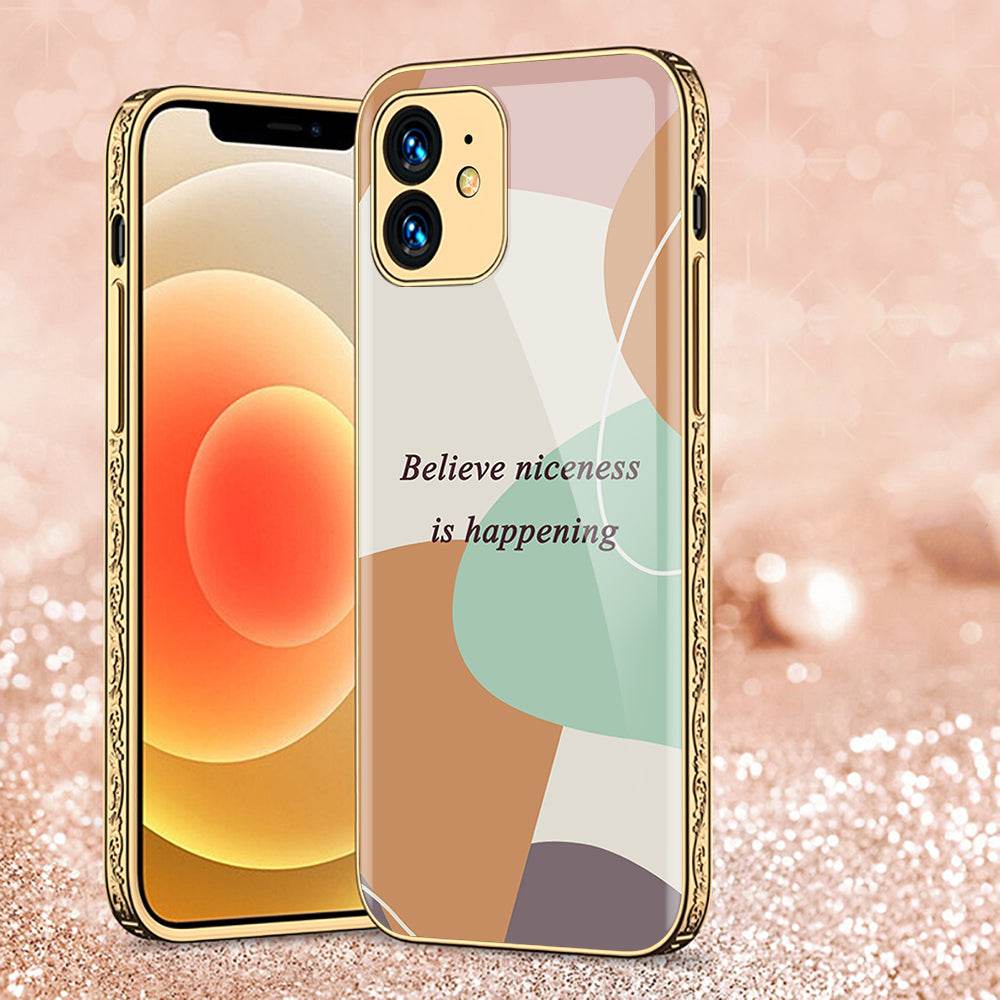 iPhone 11 Cover - Happy Series - Premium Electroplated Shutterproof Case Soft Silicon Borders Case Design5