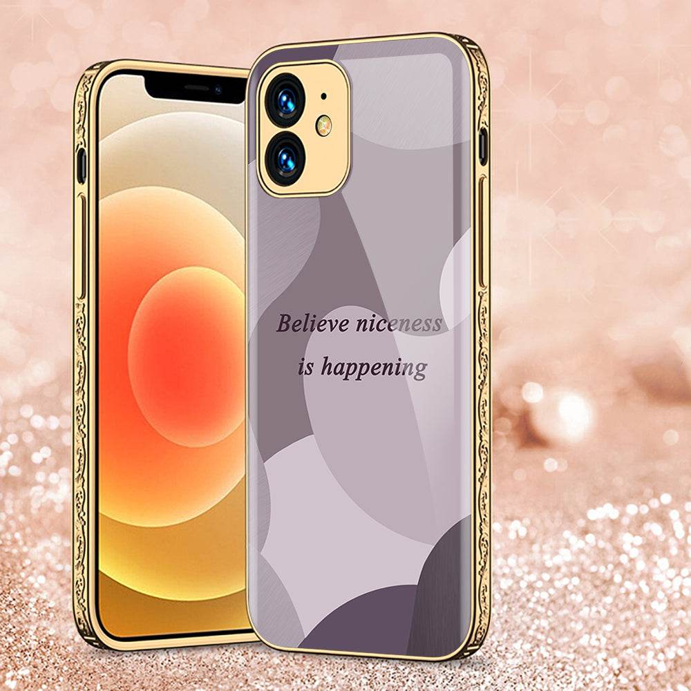 iPhone 11 Cover - Happy Series - Premium Electroplated Shutterproof Case Soft Silicon Borders Case Design8
