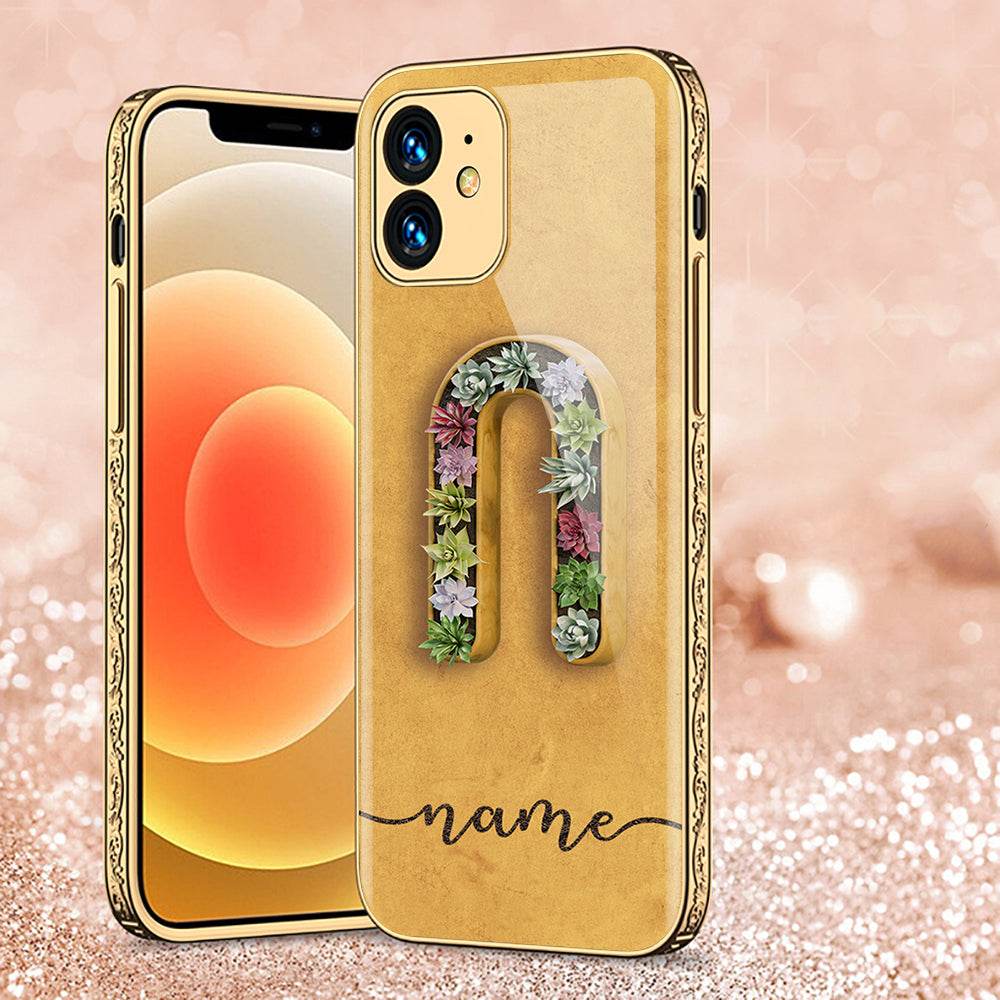 iPhone 11 Cover - Personalized Alphabet Series - Premium Electroplated Shutterproof Case Soft Silicon Borders Case Design2