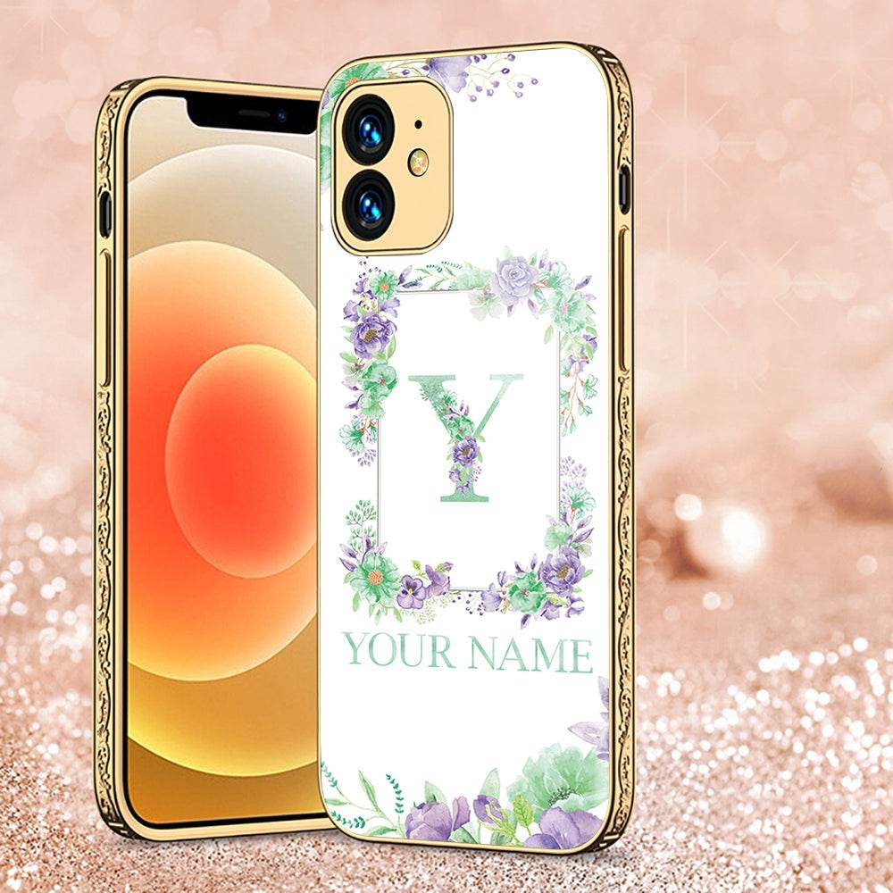iPhone 11 Cover - Personalized Alphabet Series - Premium Electroplated Shutterproof Case Soft Silicon Borders Case Design6