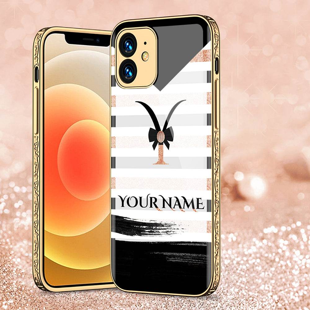 iPhone 11 Cover - Personalized Alphabet Series - Premium Electroplated Shutterproof Case Soft Silicon Borders Case Design8