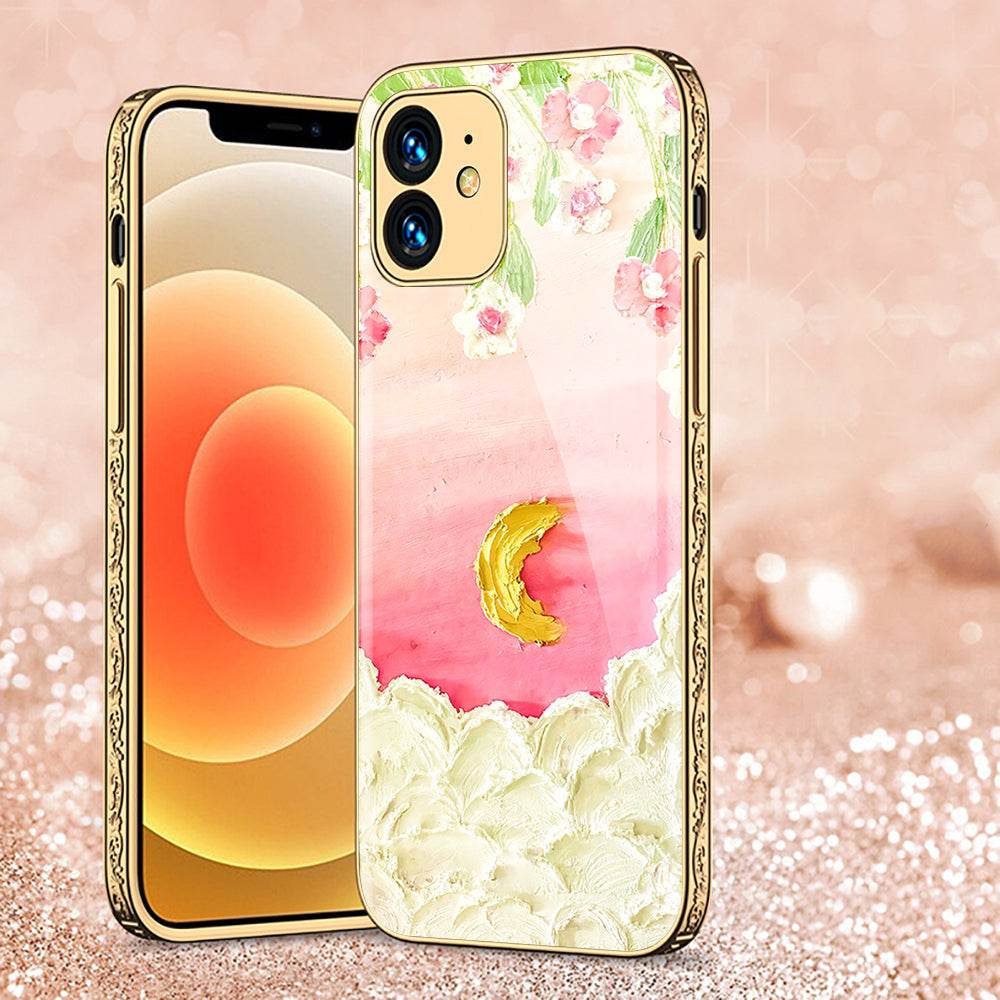 iPhone 11 Cover - Floral Series - Premium Electroplated Shutterproof Case Soft Silicon Borders Case Design7