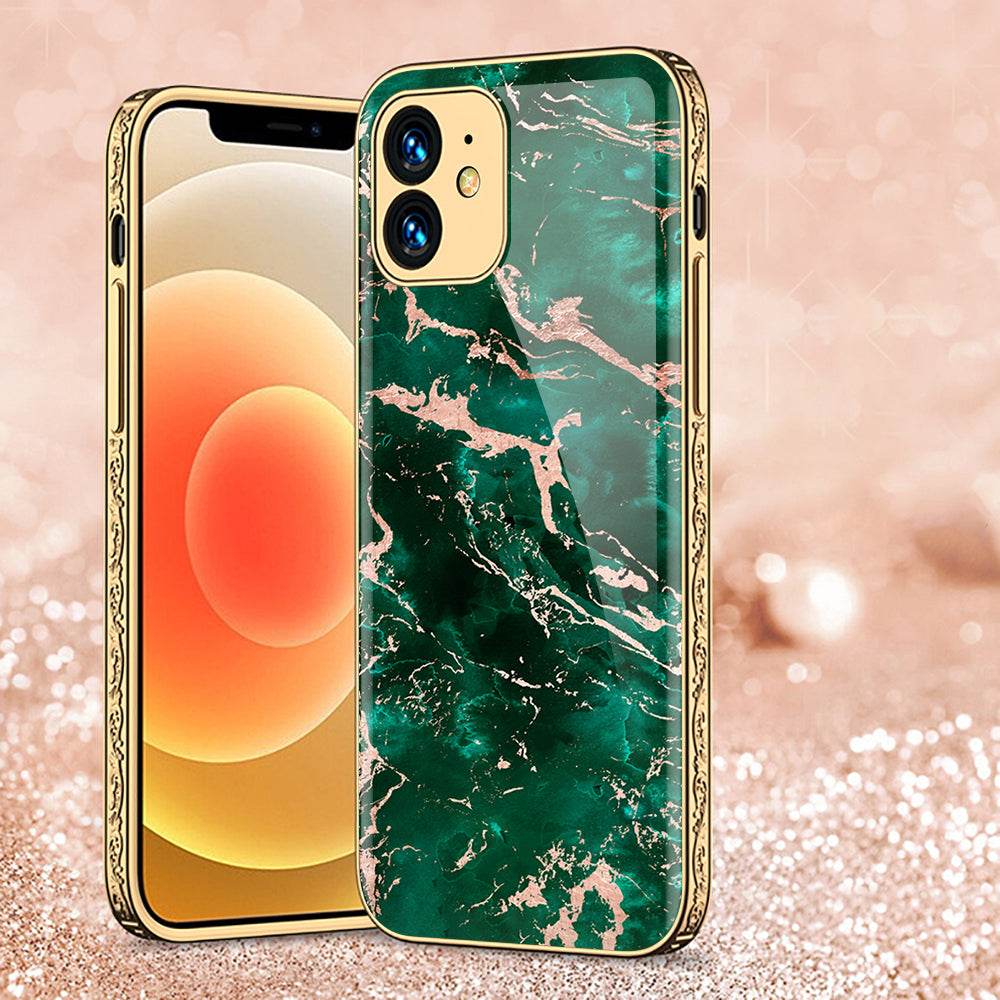 iPhone 11 Cover - Colorful Marble Series - Premium Electroplated Shutterproof Case Soft Silicon Borders Case - Futurestore.pk