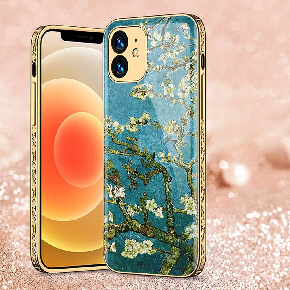 iPhone 11 Cover - Floral Series 2 - Premium Electroplated Shutterproof Case Soft Silicon Borders Case Design1