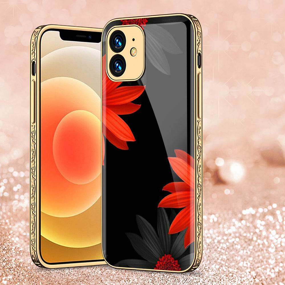 iPhone 11 Cover - Floral Series 2 - Premium Electroplated Shutterproof Case Soft Silicon Borders Case Design3