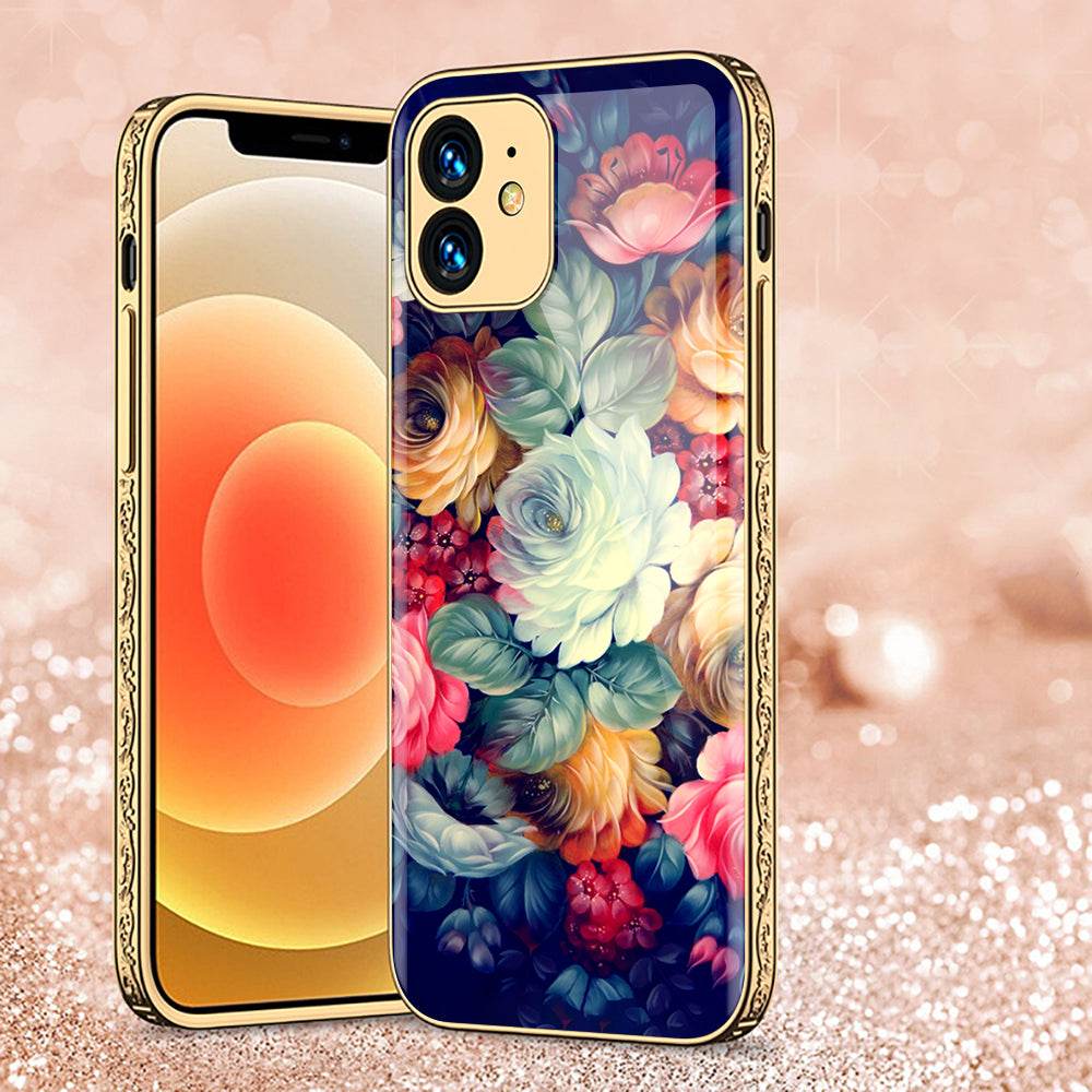 iPhone 11 Cover - Floral Series 2 - Premium Electroplated Shutterproof Case Soft Silicon Borders Case Design5