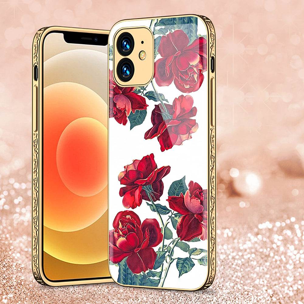 iPhone 11 Cover - Floral Series 2 - Premium Electroplated Shutterproof Case Soft Silicon Borders Case Design6