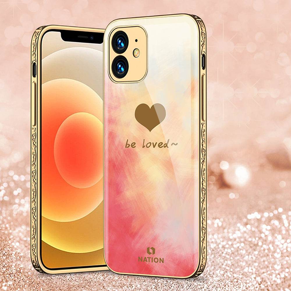 iPhone 11 Cover - Onation Heart Series - Premium Electroplated Shutterproof Case Soft Silicon Borders Case - Futurestore.pk