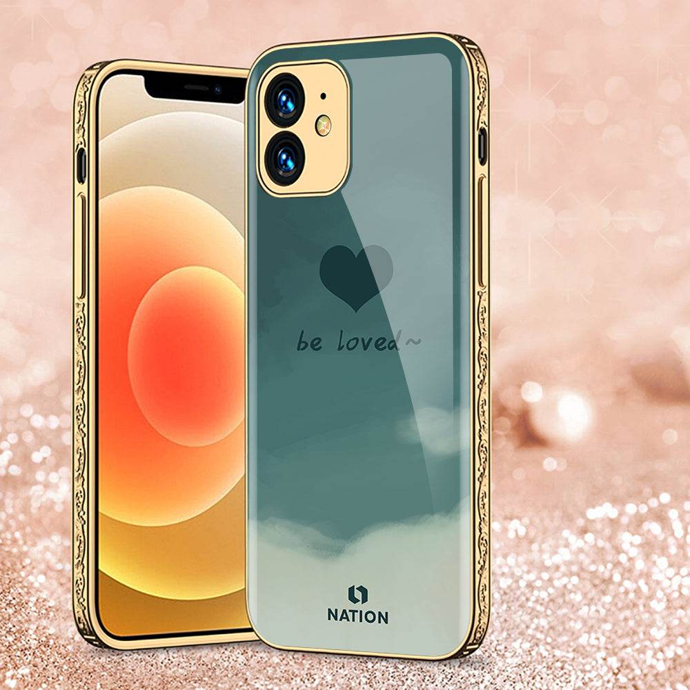 iPhone 11 Cover - Onation Heart Series - Premium Electroplated Shutterproof Case Soft Silicon Borders Case - Futurestore.pk