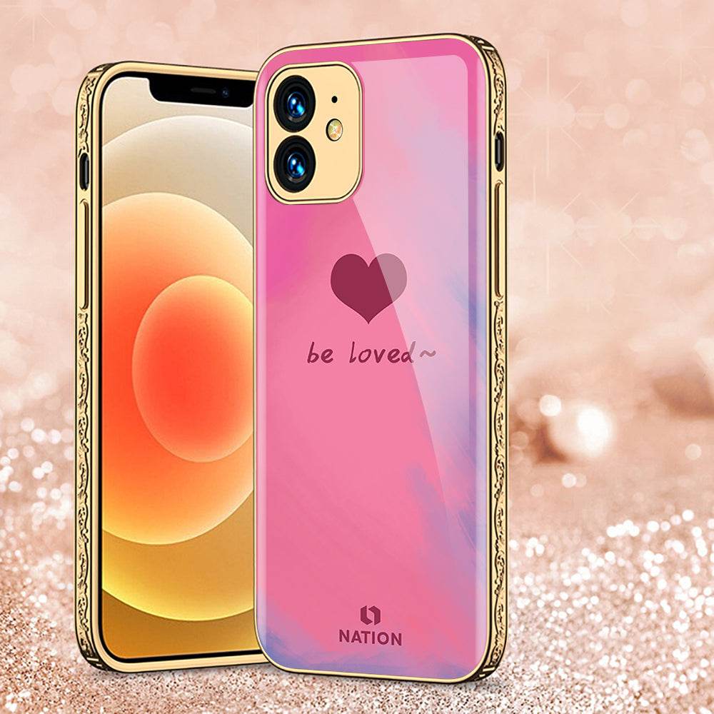 iPhone 11 Cover - Onation Heart Series - Premium Electroplated Shutterproof Case Soft Silicon Borders Case - Futurestore.pk