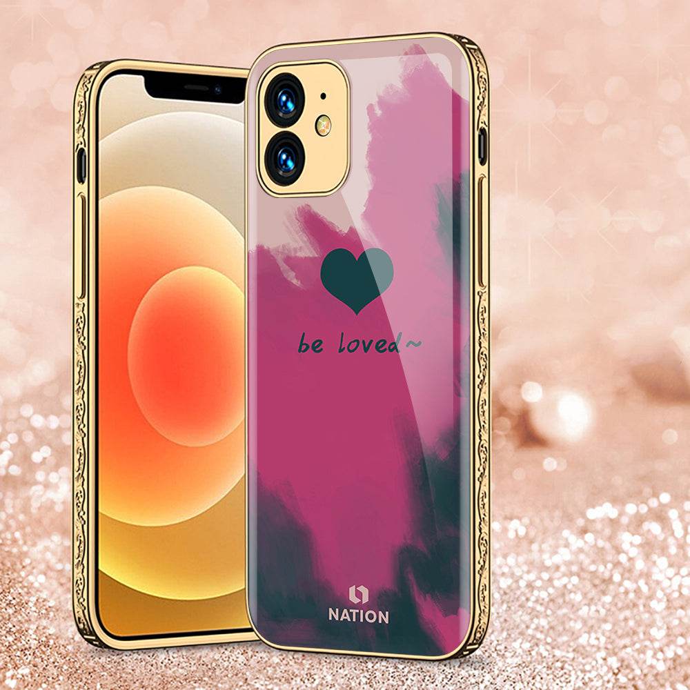 iPhone 11 Cover - Onation Heart Series - Premium Electroplated Shutterproof Case Soft Silicon Borders Case - Futurestore.pk