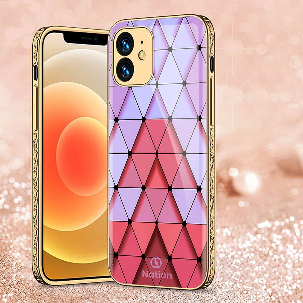 iPhone 11 Cover - Onation Pyramid Series - Premium Electroplated Shutterproof Case Soft Silicon Borders Case - Futurestore.pk