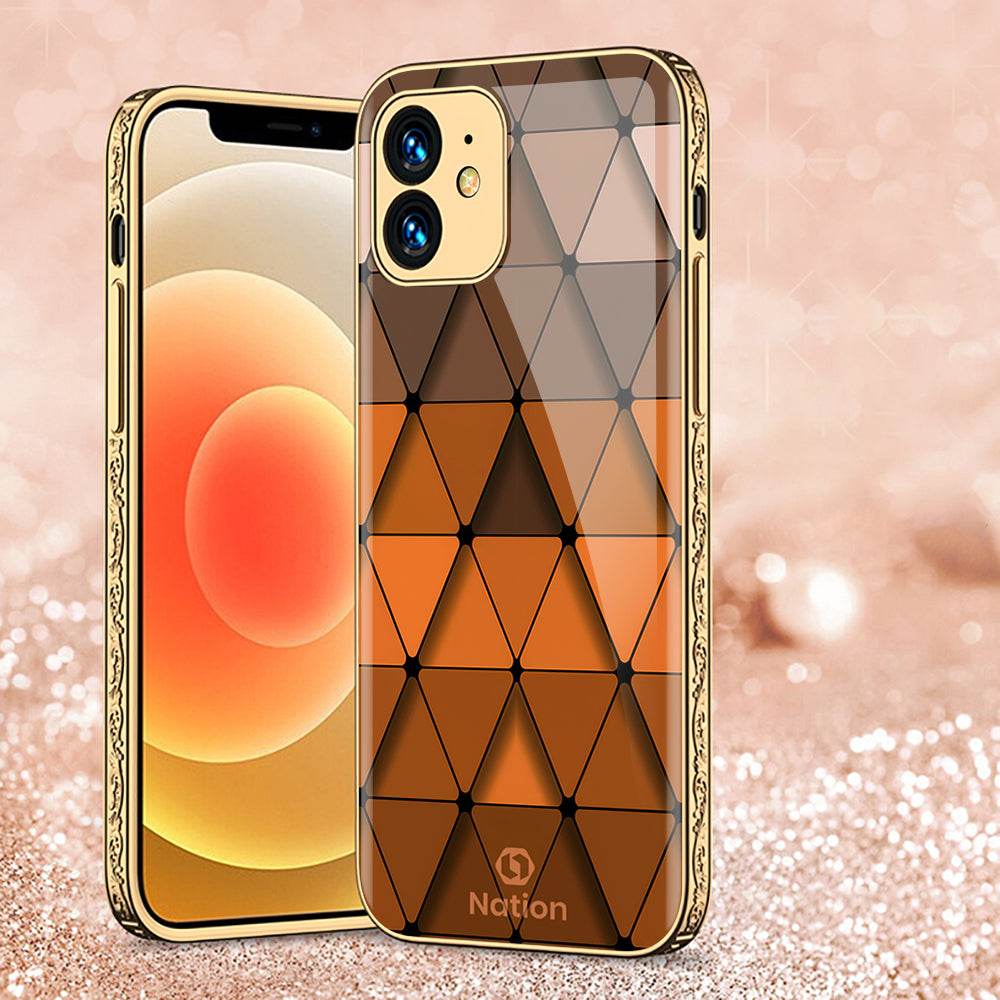 iPhone 11 Cover - Onation Pyramid Series - Premium Electroplated Shutterproof Case Soft Silicon Borders Case - Futurestore.pk