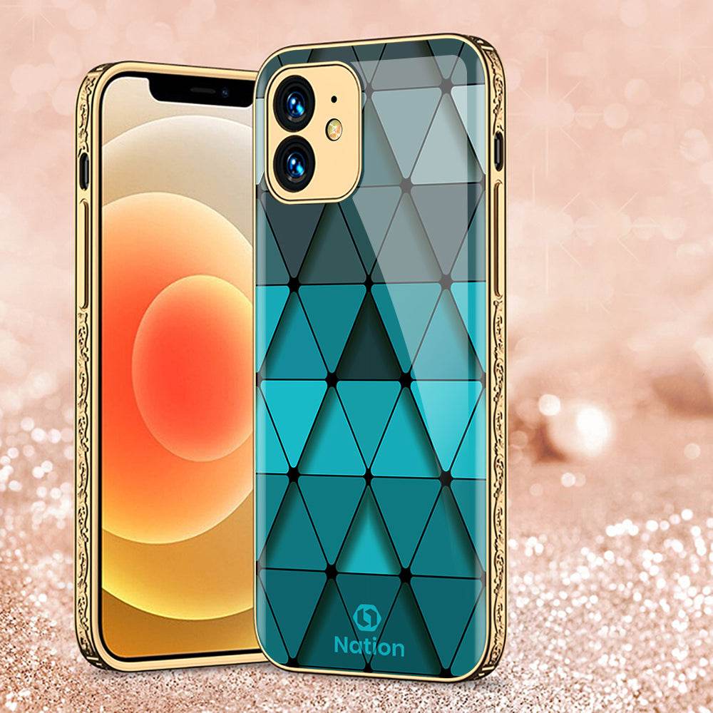 iPhone 11 Cover - Onation Pyramid Series - Premium Electroplated Shutterproof Case Soft Silicon Borders Case - Futurestore.pk