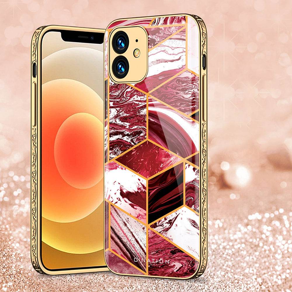 iPhone 11 Cover - O'Nation Shades of Marble Series - Premium Electroplated Shutterproof Case Soft Silicon Borders Case Design2