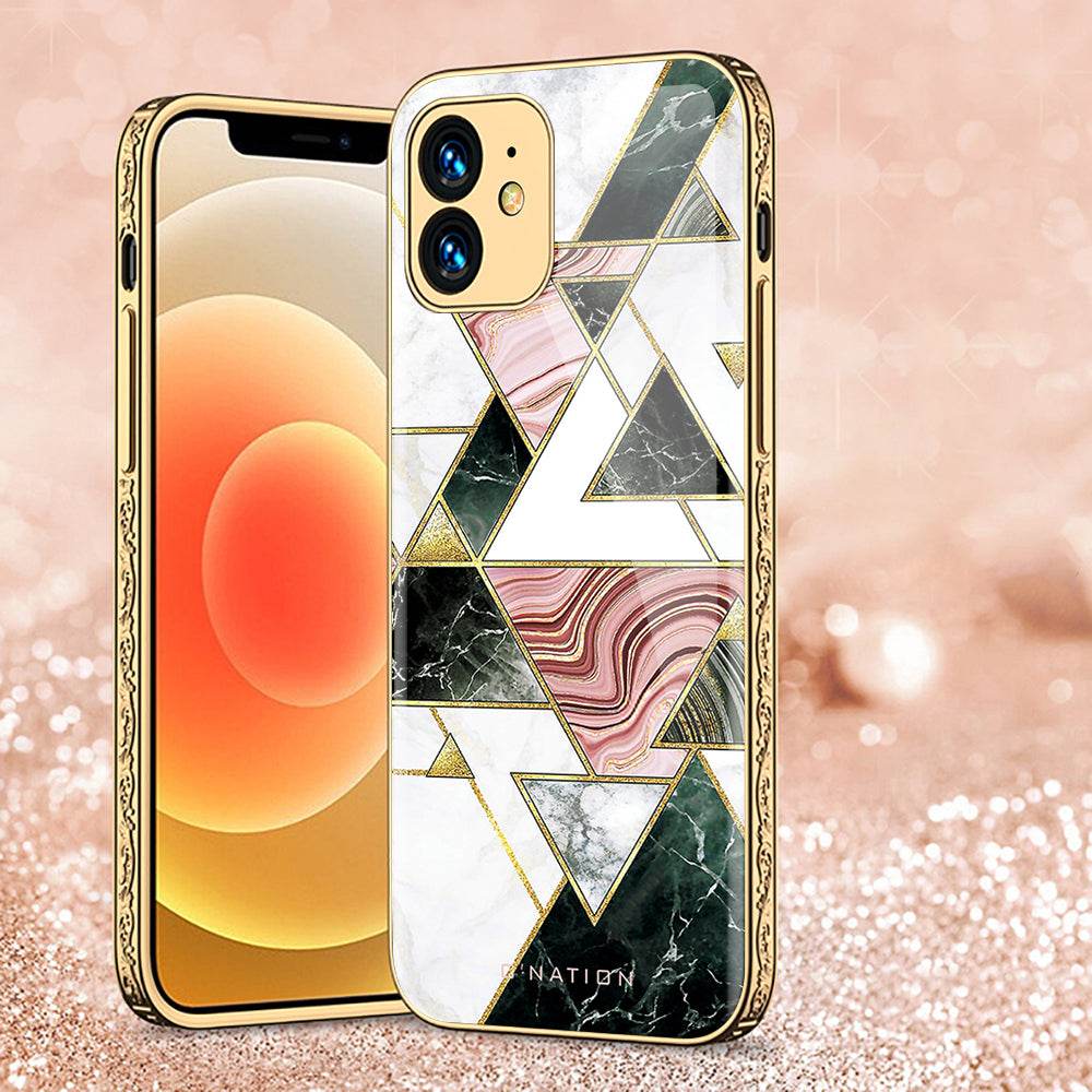 iPhone 11 Cover - O'Nation Shades of Marble Series - Premium Electroplated Shutterproof Case Soft Silicon Borders Case Design7