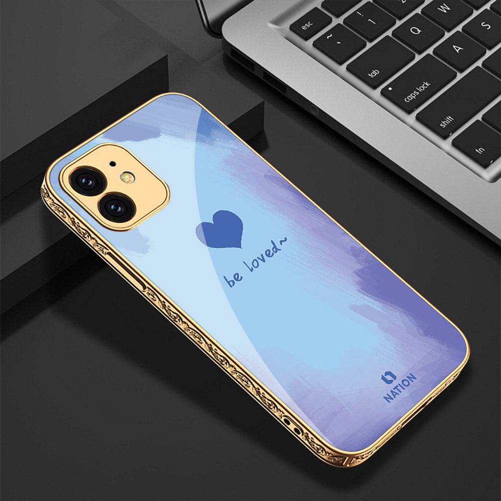 iPhone 11 Cover - Onation Heart Series - Premium Electroplated Shutterproof Case Soft Silicon Borders Case - Futurestore.pk