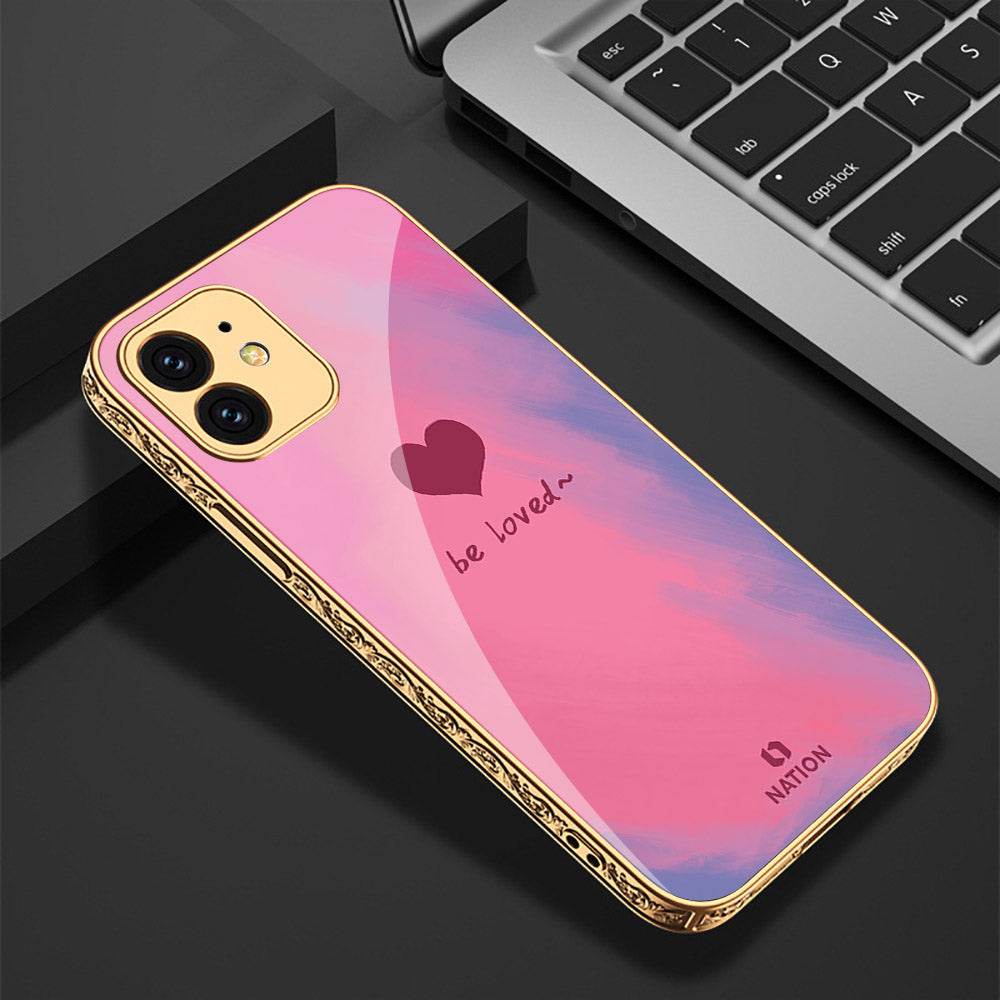 iPhone 11 Cover - Onation Heart Series - Premium Electroplated Shutterproof Case Soft Silicon Borders Case - Futurestore.pk