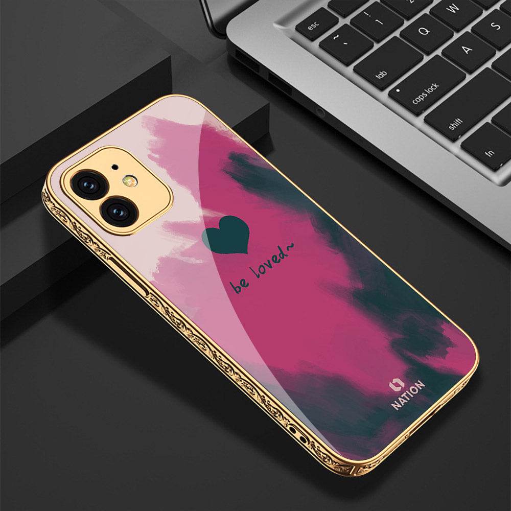 iPhone 11 Cover - Onation Heart Series - Premium Electroplated Shutterproof Case Soft Silicon Borders Case - Futurestore.pk