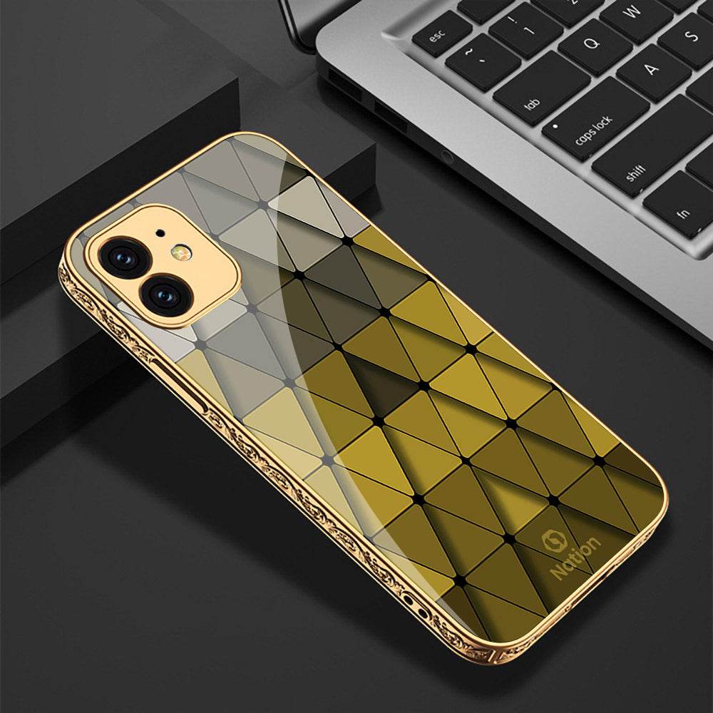 iPhone 11 Cover - Onation Pyramid Series - Premium Electroplated Shutterproof Case Soft Silicon Borders Case - Futurestore.pk