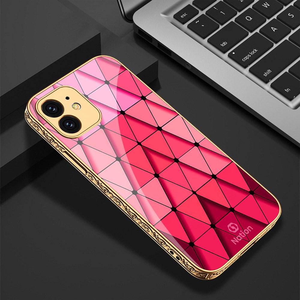 iPhone 11 Cover - Onation Pyramid Series - Premium Electroplated Shutterproof Case Soft Silicon Borders Case - Futurestore.pk