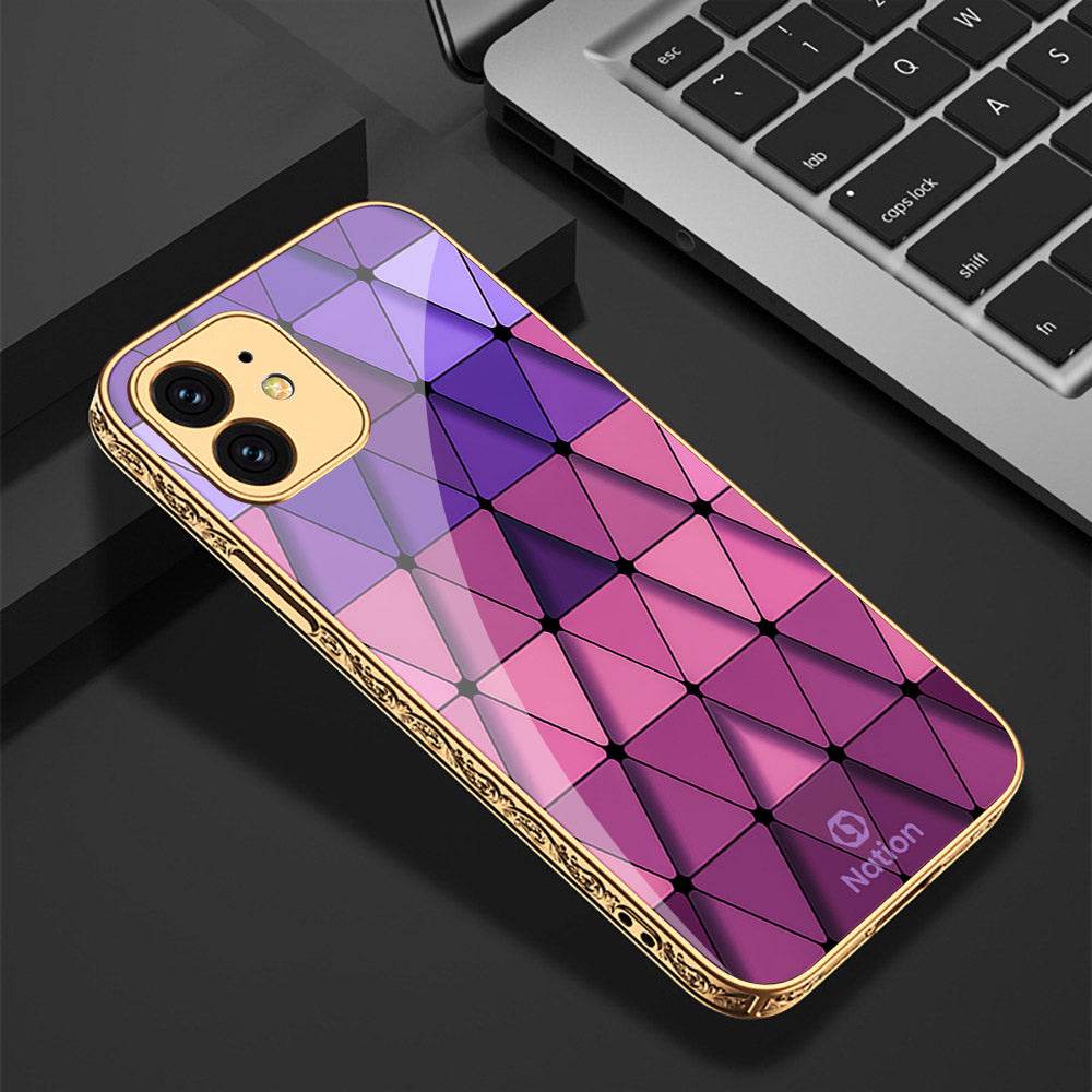 iPhone 11 Cover - Onation Pyramid Series - Premium Electroplated Shutterproof Case Soft Silicon Borders Case - Futurestore.pk