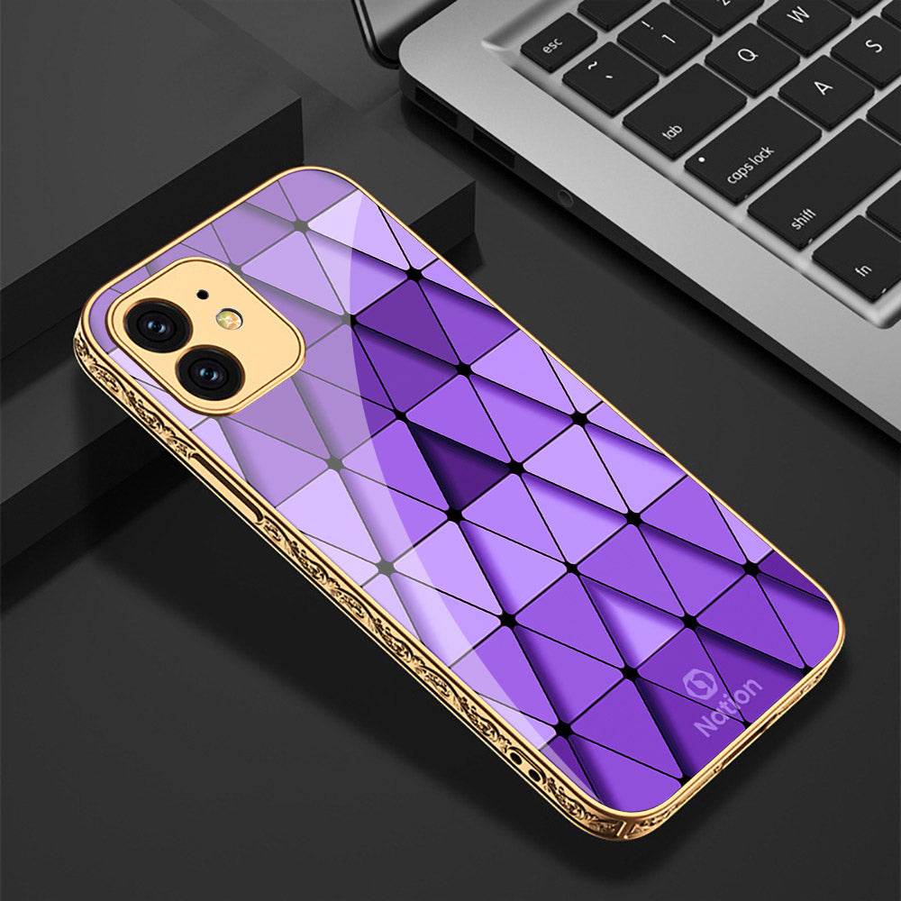 iPhone 11 Cover - Onation Pyramid Series - Premium Electroplated Shutterproof Case Soft Silicon Borders Case - Futurestore.pk