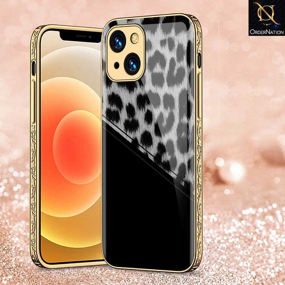 iPhone 13 Cover - Printed Skins Series - HQ Ultra Shine Premium Infinity Glass Soft Silicon Borders Case Premium Electroplated Glass Soft Case Design4