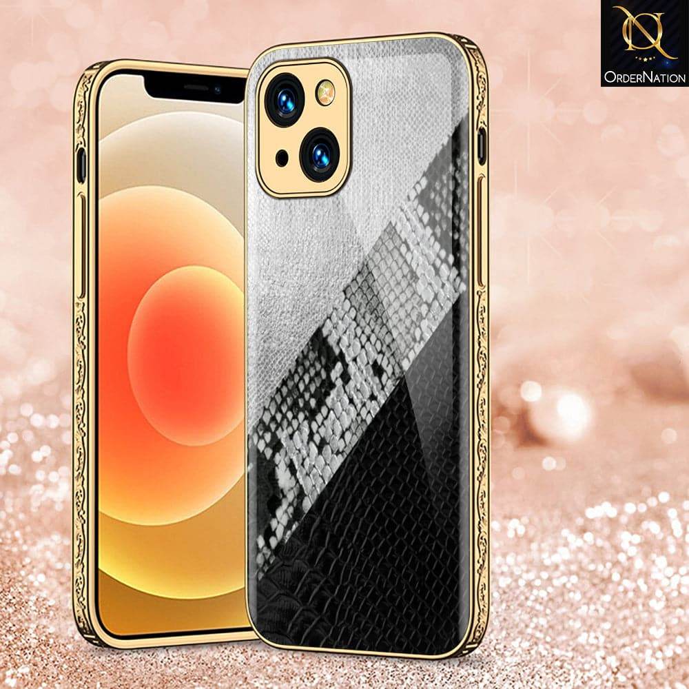 iPhone 13 Cover - Printed Skins Series - HQ Ultra Shine Premium Infinity Glass Soft Silicon Borders Case Premium Electroplated Glass Soft Case Design7