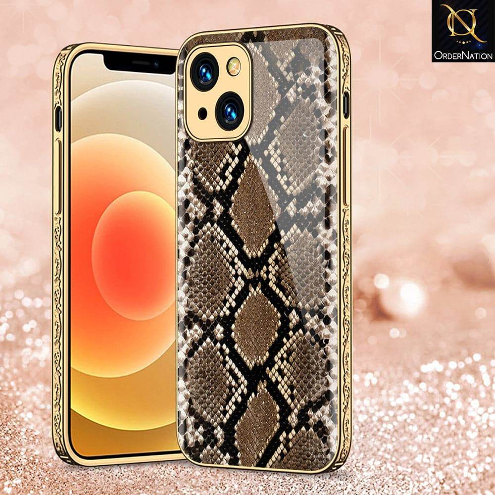 iPhone 13 Cover - Printed Skins Series - HQ Ultra Shine Premium Infinity Glass Soft Silicon Borders Case Premium Electroplated Glass Soft Case Design8